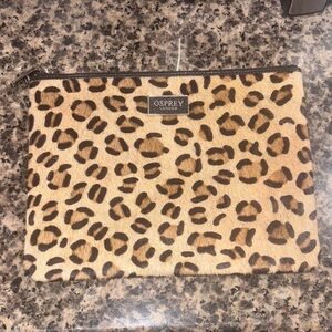 Osprey Tan and Black Leopard Print Pouch